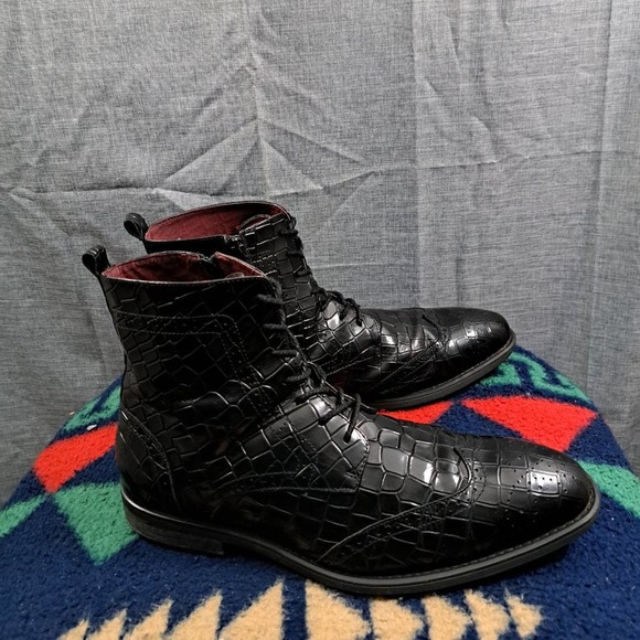 %Giovanni Stock Corbin High Top Side Zip Boots Men\'s Size 13 / D5 main image 13